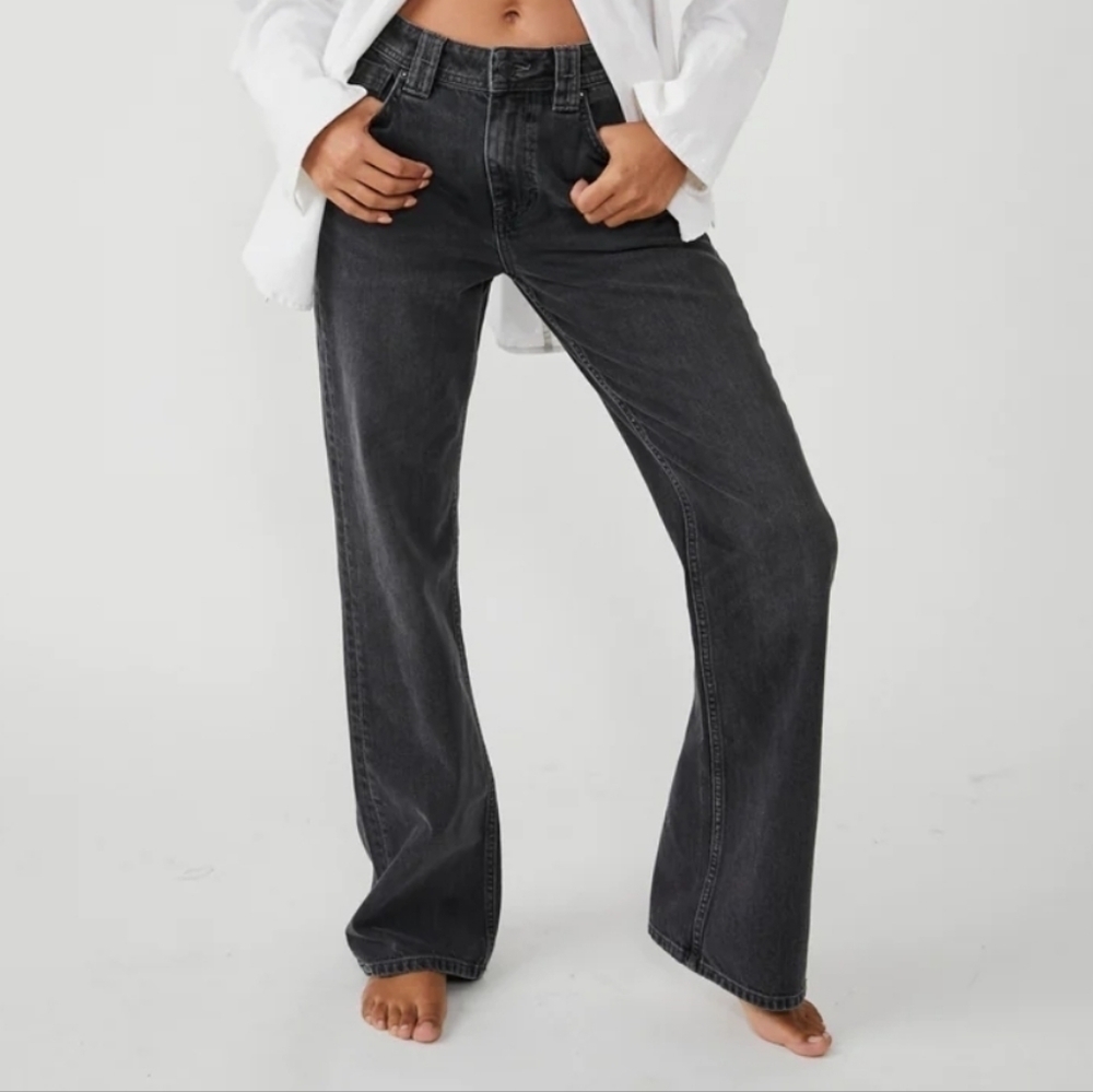 We The Free Ava High Rise Bootcut Denim Washed Out Jeans Boho Rodeo Festival 24